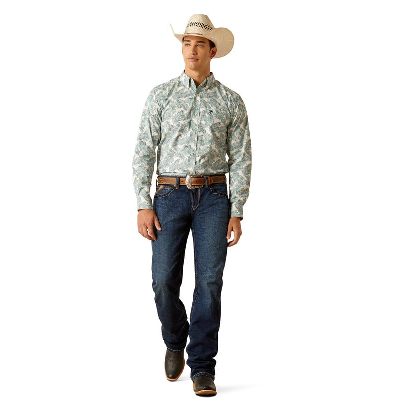 Ariat Men's Eamanuel Reff Water Long Sleeve Button Down Fitted Shirt 10051246 - Image 4