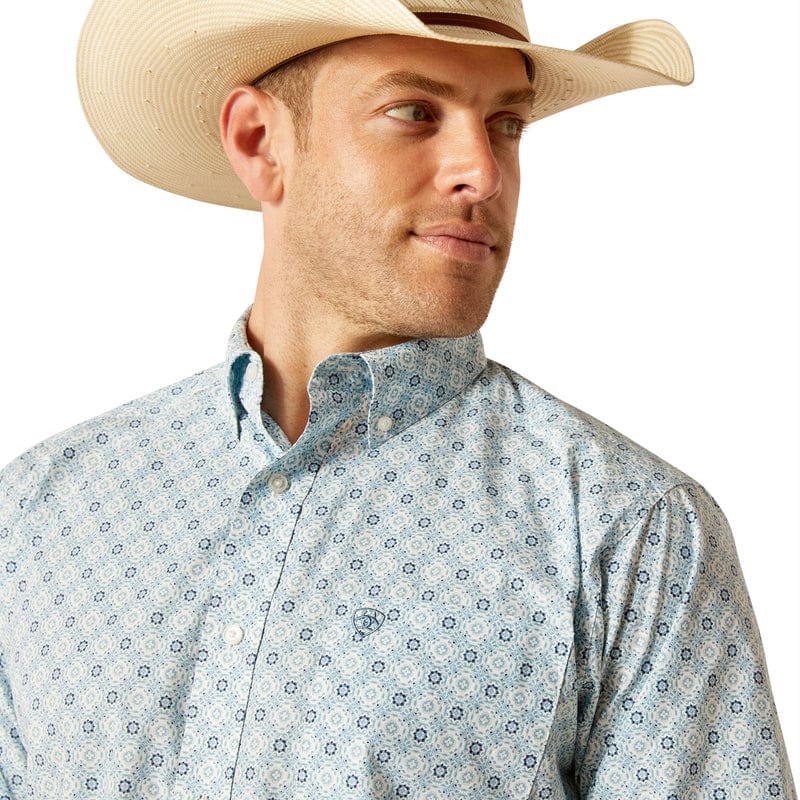 Ariat Men's Eamon Blue Haven Classic Fit Long Sleeve Button Down Shirt 10051263 - Image 2