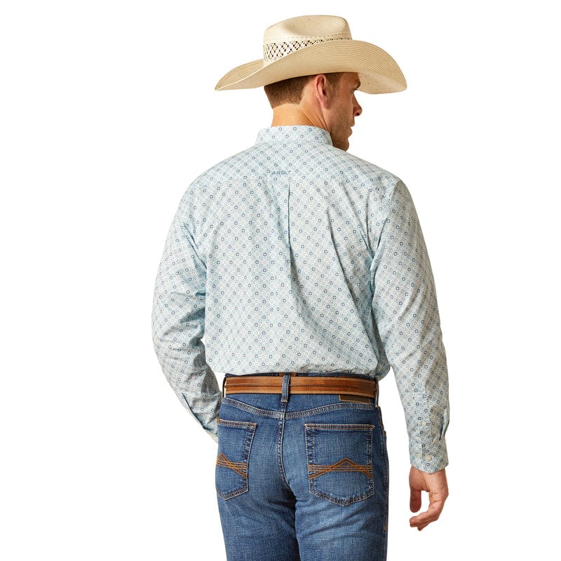 Ariat Men's Eamon Blue Haven Classic Fit Long Sleeve Button Down Shirt 10051263 - Image 3