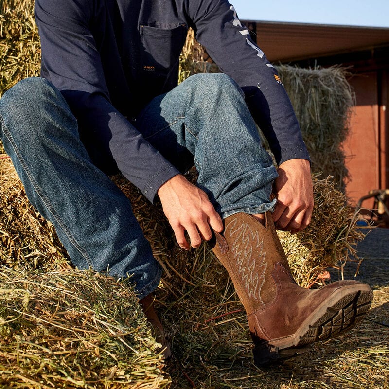 Ariat Men's Groundbreaker Brown Work Boot 10020059 - Image 8