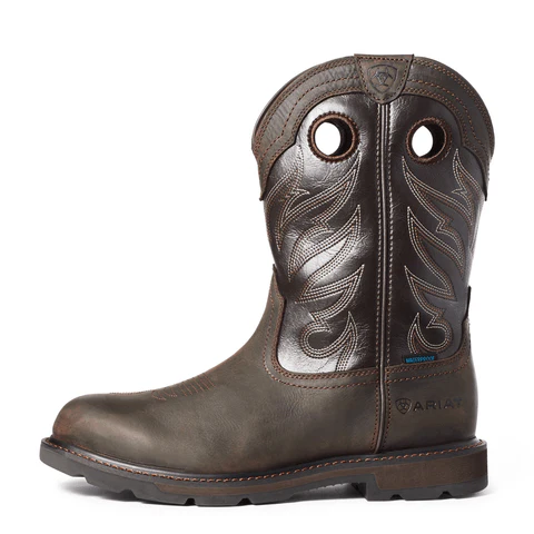 Ariat Men's Groundwork Dark Brown Waterproof Work Boots 10035965 - Image 3