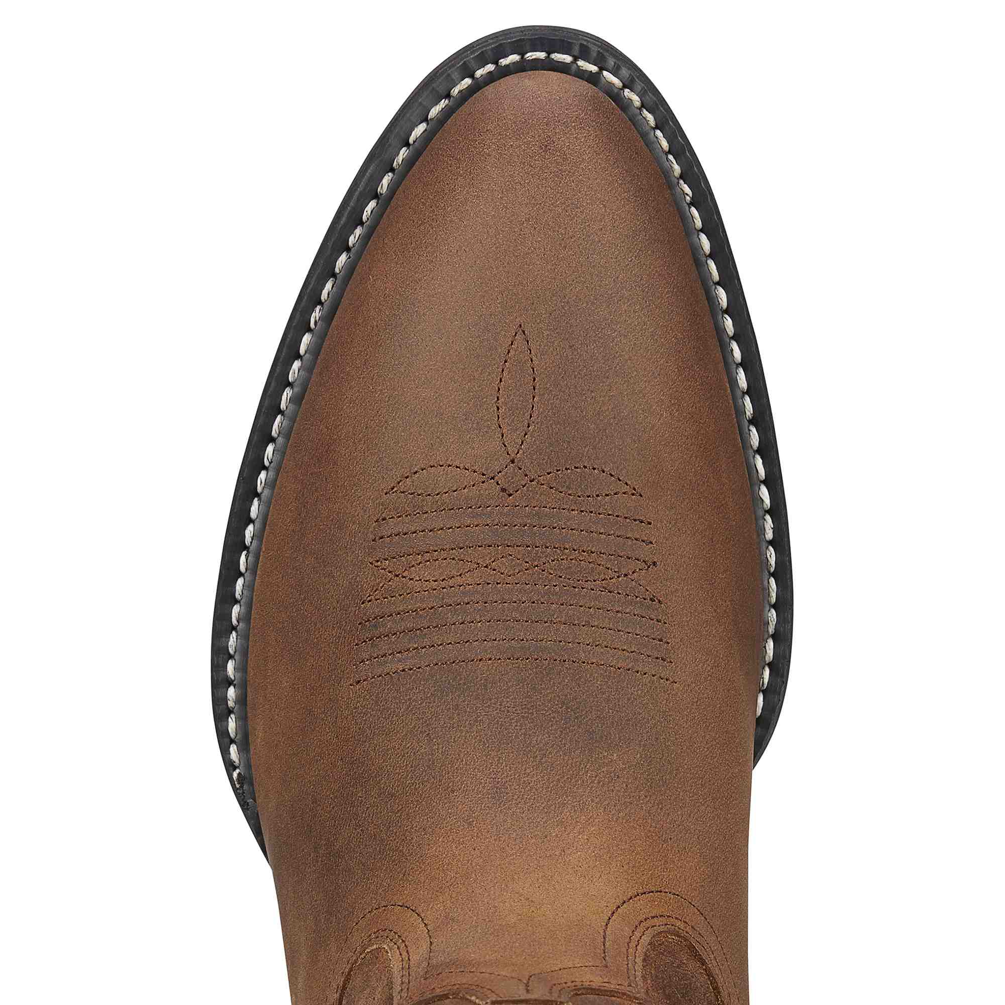 Ariat Men's Heritage Distressed Brown  R Toe Western Boots 10002204 - Image 4