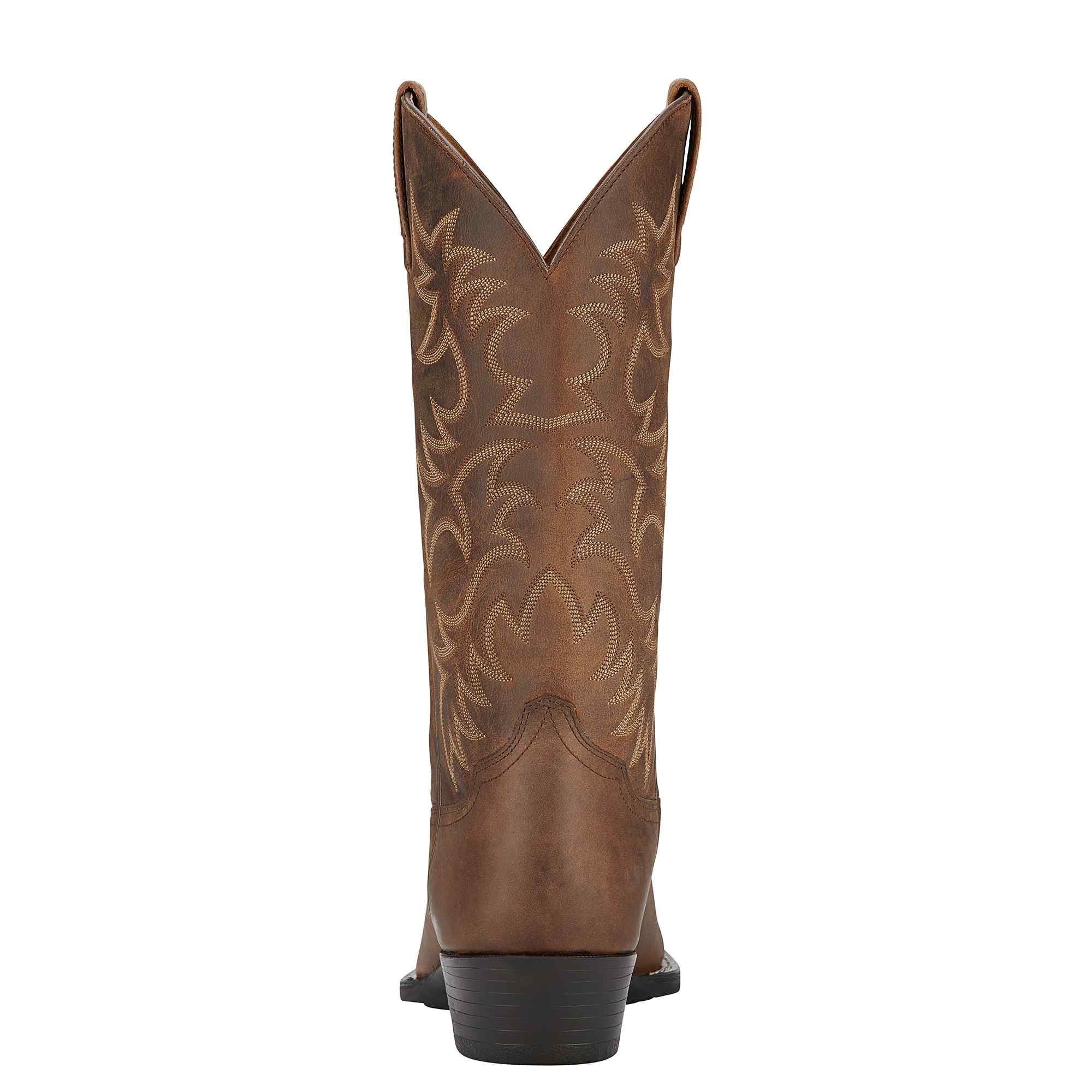 Ariat Men's Heritage Distressed Brown  R Toe Western Boots 10002204 - Image 5