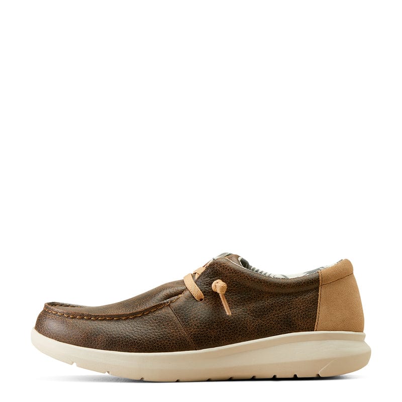 Ariat Men's Hilo Brody Brown & Tan Suede Slip On Shoes 10050976 - Image 3