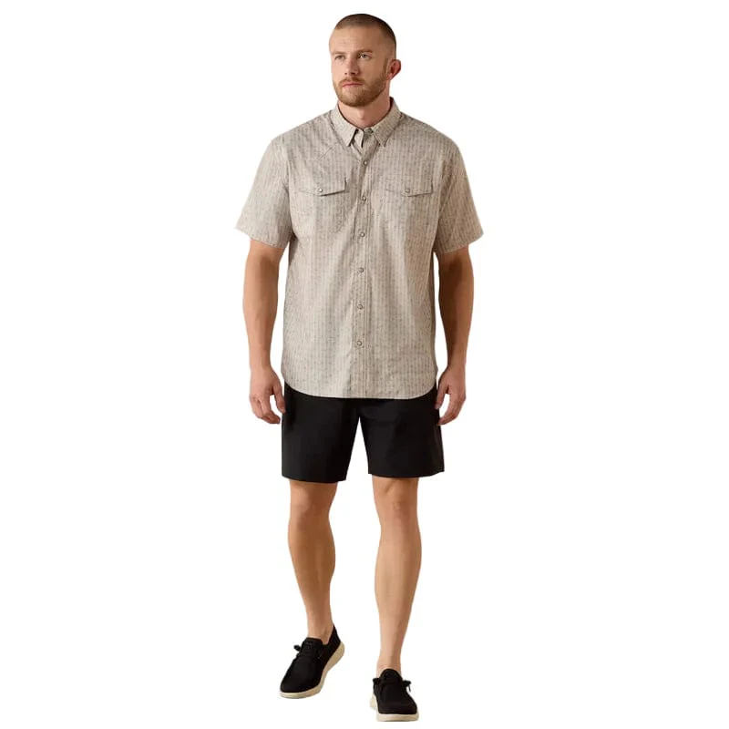 Ariat Men's Island Fossil Printed Western VentTek Snap Shirt 10071045 - Image 3
