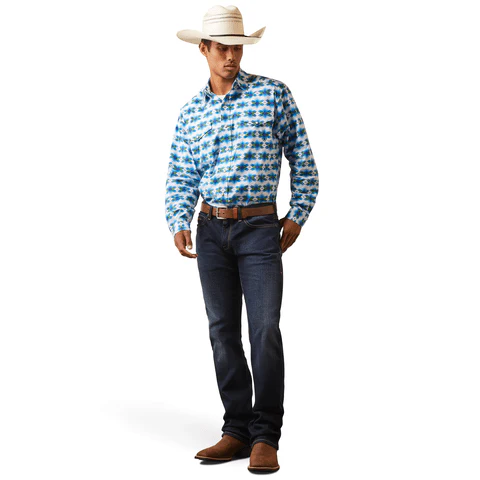 Ariat Men's Levi White Classic Fit Long Sleeve Shirt 10043793 - Image 4