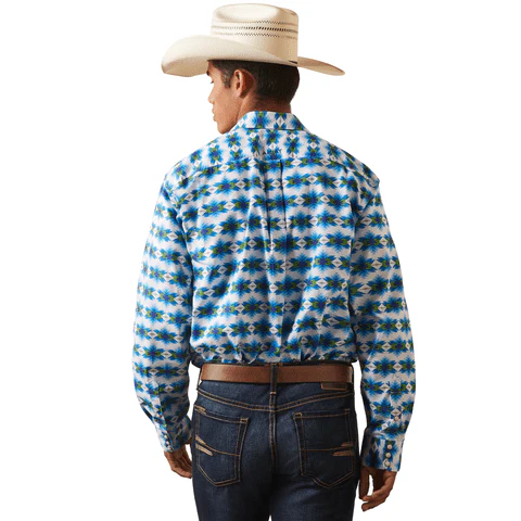 Ariat Men's Levi White Classic Fit Long Sleeve Shirt 10043793 - Image 5