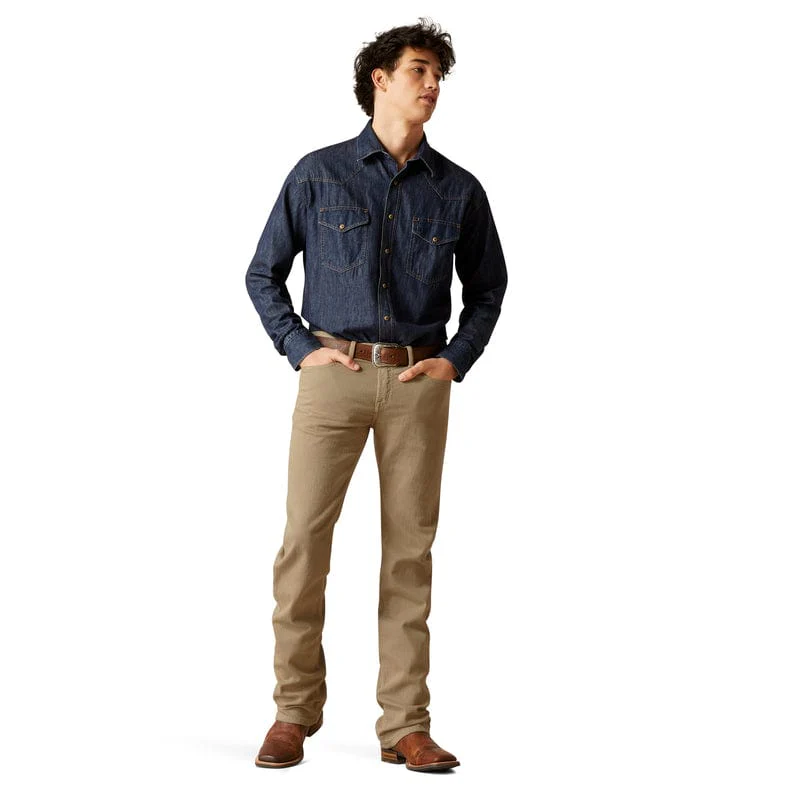 Ariat Men's M7 Grizzly Dark Khaki Straight Leg Jeans 10044369 - Image 3