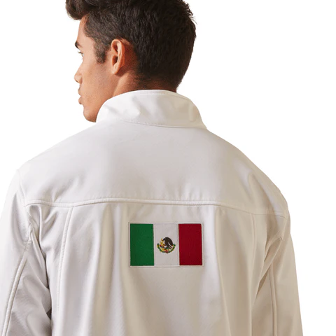 Ariat Men's New Team White Soft Shell Jacket 10043549 - Image 3