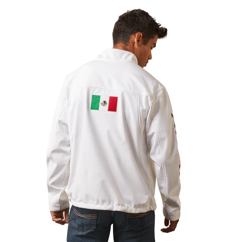 Ariat Men's New Team White Soft Shell Jacket 10043549 - Image 7