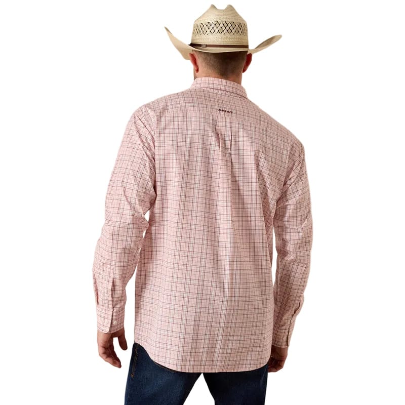 Ariat Men's Peach Plaid Pro Series Theoden Classic Western Shirt 10071584 - Image 2