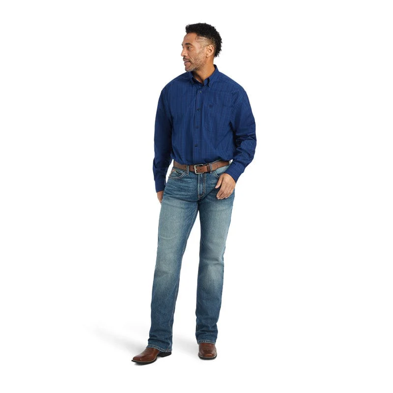 Ariat Men's Pro Series Gidion Peacoat Classic Fit Long Sleeve Shirt 10042375 - Image 4