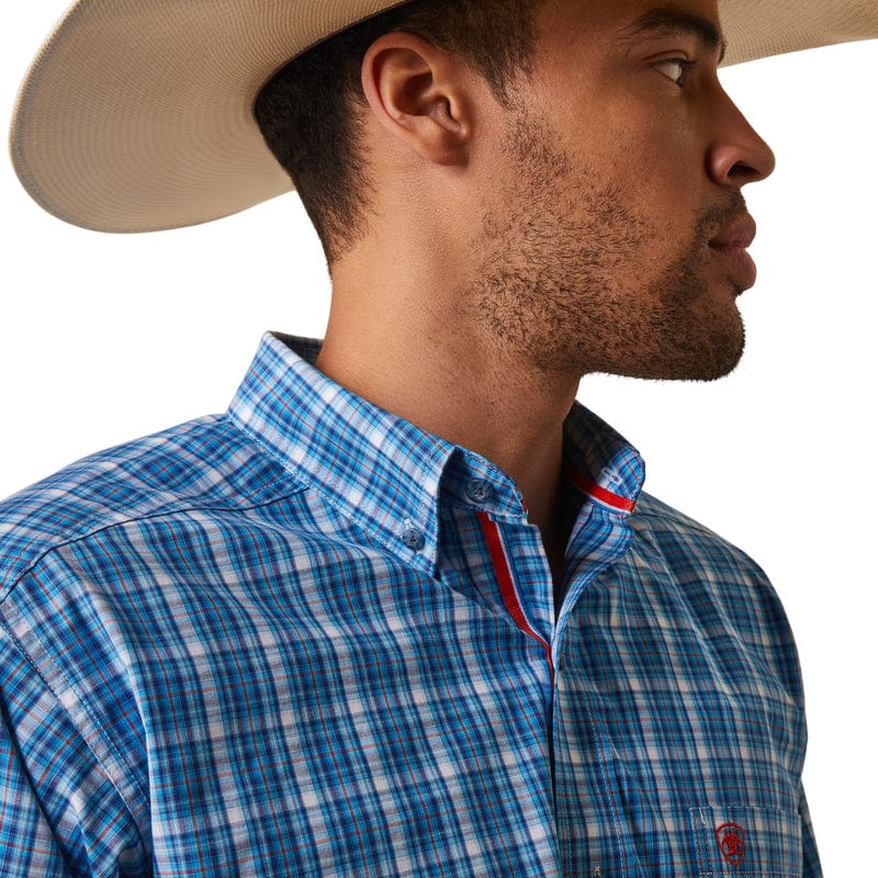 Ariat Men's Pro Series Leyton Light Blue Classic Fit Long Sleeve Button Down Shirt 10043693 - Image 3