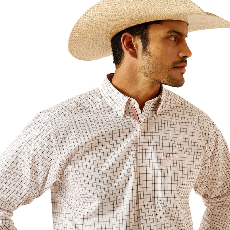 Ariat Men's Pro Series Tristin White Long Sleeve Button Down Classic Fit Shirt 10048360 - Image 2