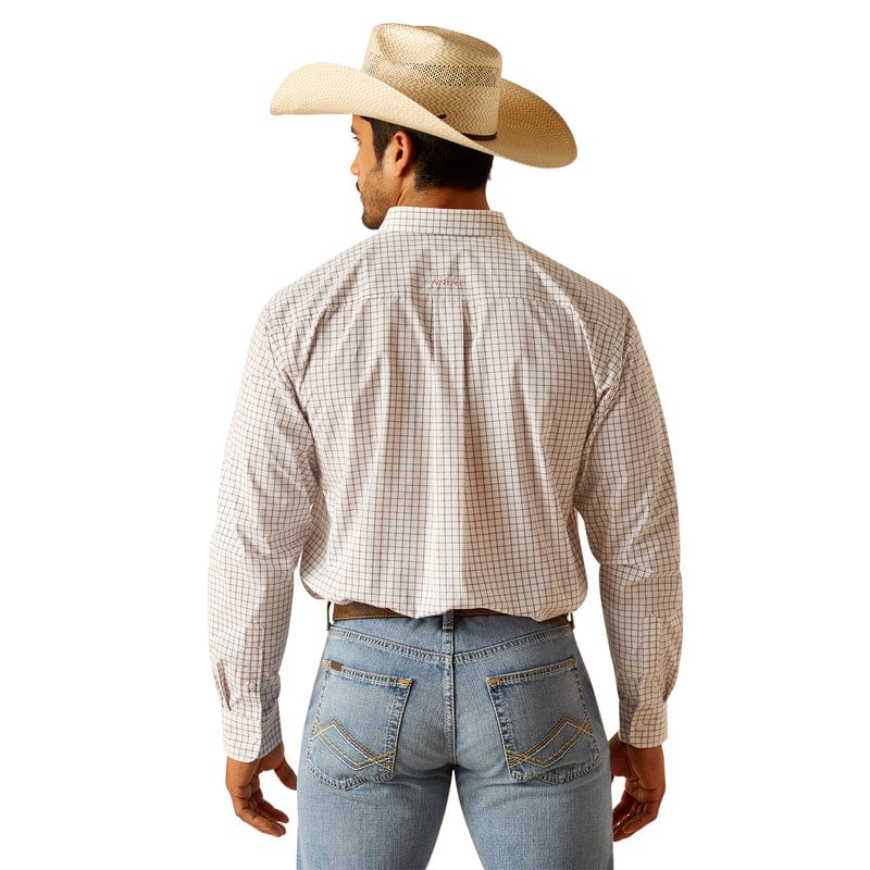 Ariat Men's Pro Series Tristin White Long Sleeve Button Down Classic Fit Shirt 10048360 - Image 3