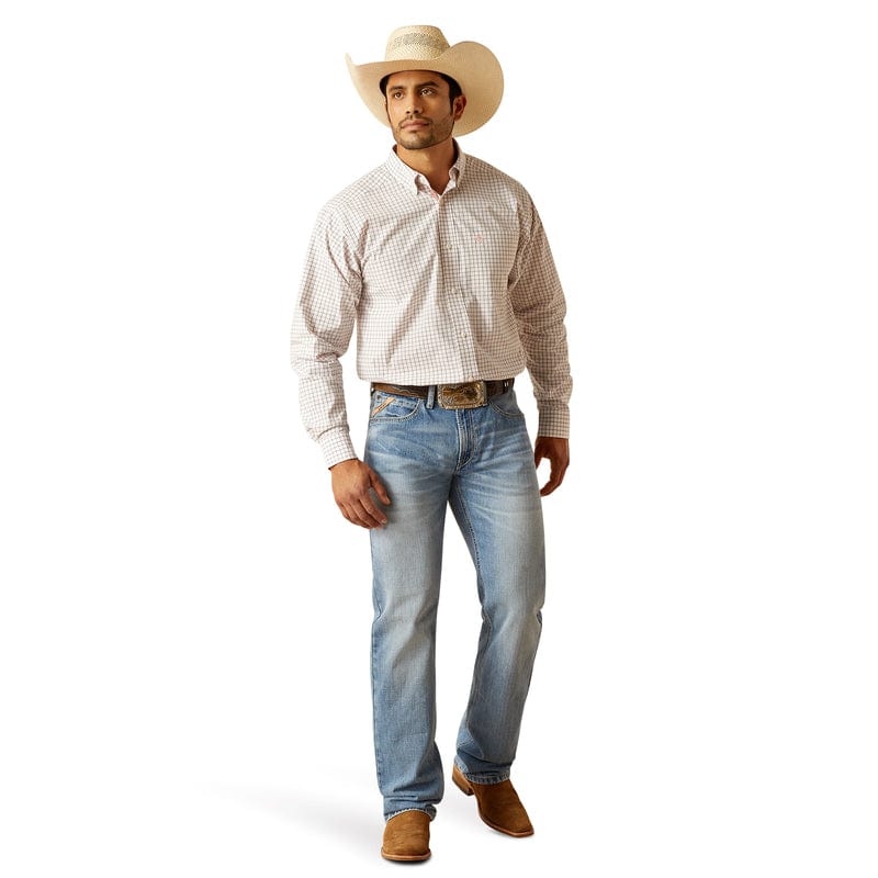 Ariat Men's Pro Series Tristin White Long Sleeve Button Down Classic Fit Shirt 10048360 - Image 4
