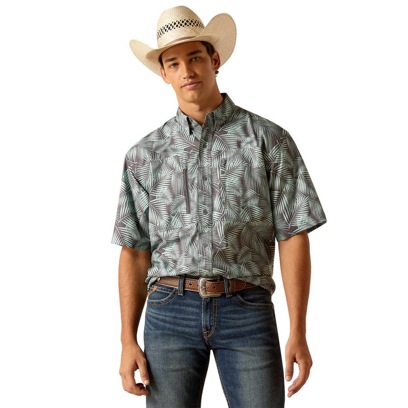 Ariat Men's Pro Series VentTEK Ebony Grey Short Sleeve Shirt 10048847