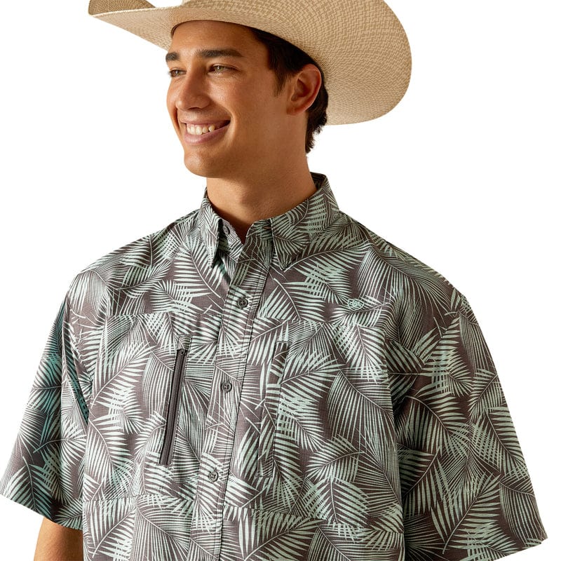 Ariat Men's Pro Series VentTEK Ebony Grey Short Sleeve Shirt 10048847 - Image 3