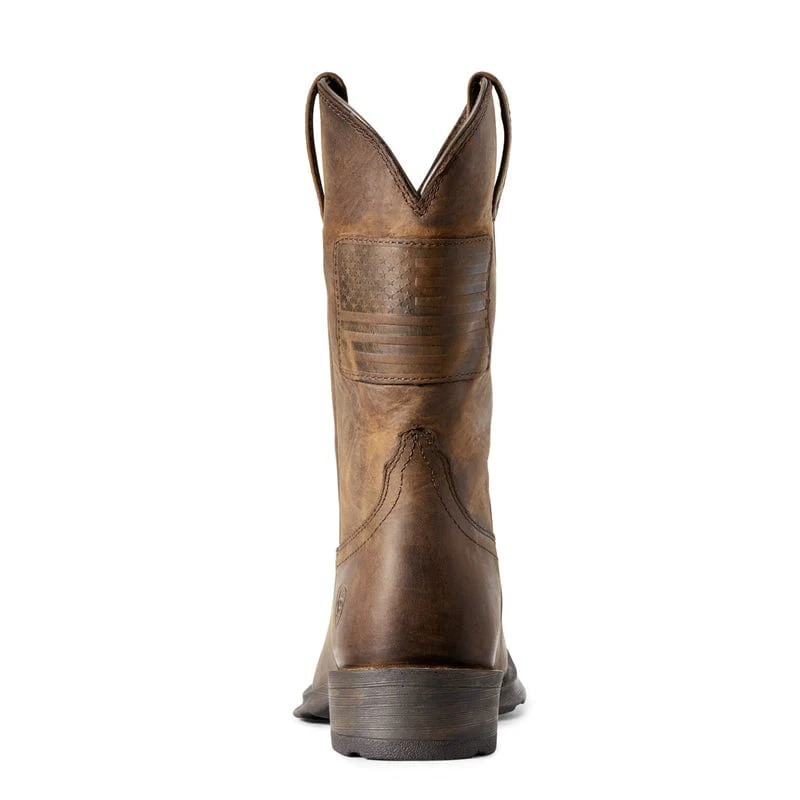 Ariat Men's Rambler Patriot Distressed Brown Western Boots 10029692 - Image 3