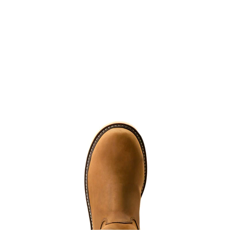Ariat Men's Rebar Wedge Pull-On Waterproof Distressed Brown Composite Toe Work Boot 10053613 - Image 4