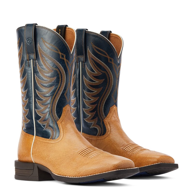 Ariat Men's Reckoning Antique Saddle SQ Ostrich Square Toe Exotic Western Boots 10042472 - Image 6