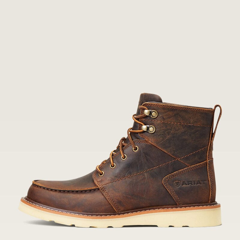 Ariat Men's Recon Barn Brown Moc Toe Lace Boots 10040294 - Image 3