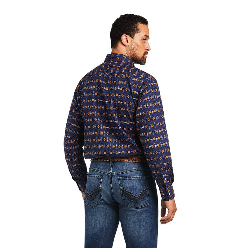 Ariat Men's Relentless Steeled Peacoat Stretch Classic Fit Snap Long Sleeve Shirt 10040709 - Image 2