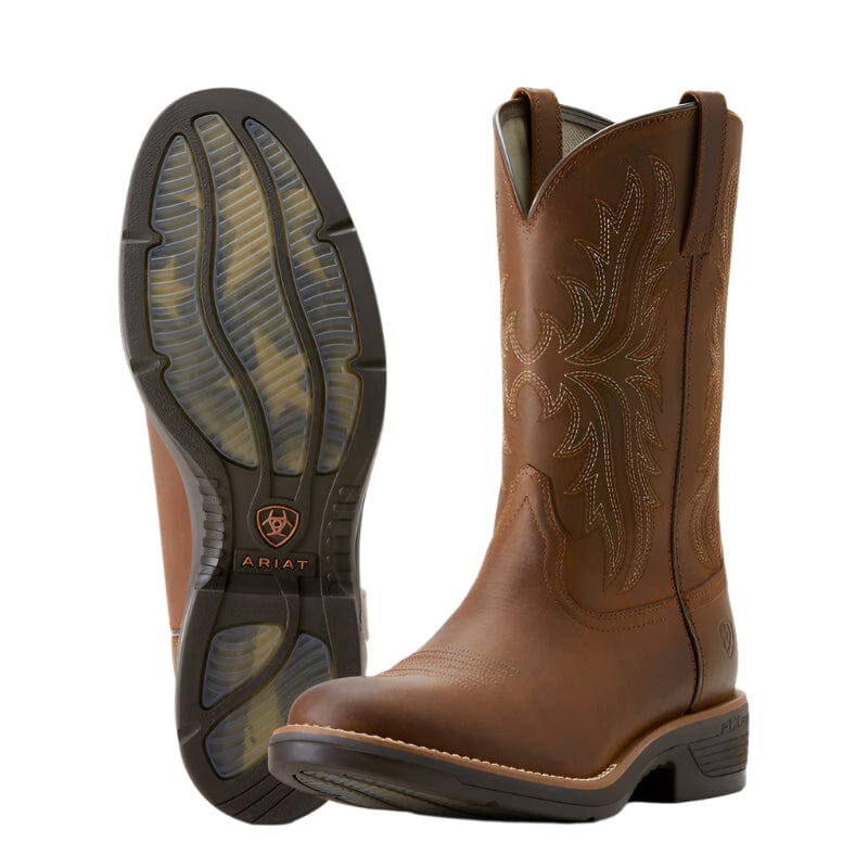 Ariat Men's Ridgeback Distressed Tan Round Toe Cowboy Boot 10053576 - Image 6