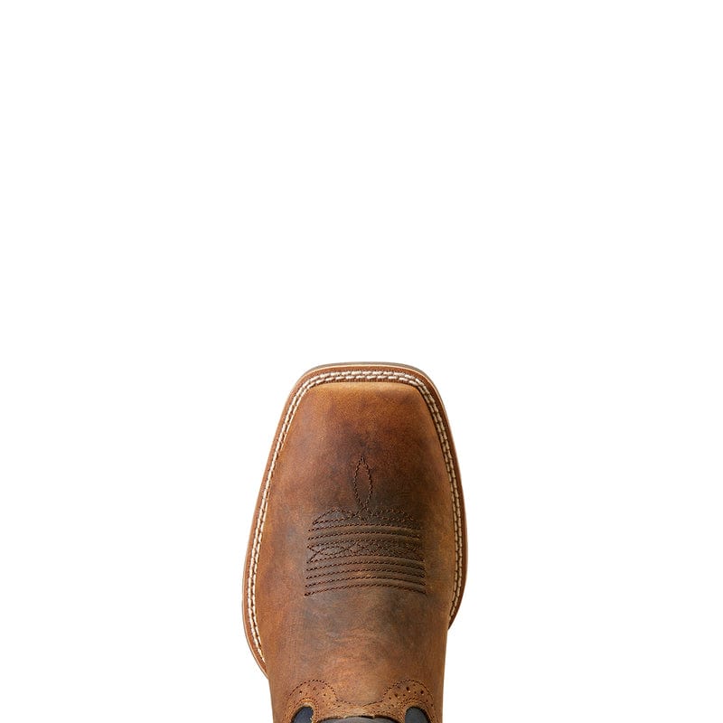 Ariat Men's Sport Cool VentTEK Bar Top Brown Square Toe Western Boots 10035928 - Image 5
