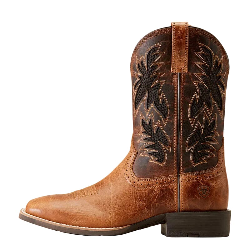 Ariat Men's Sport Cool VentTEK Dark Tan Western Boots 10031446 - Image 3