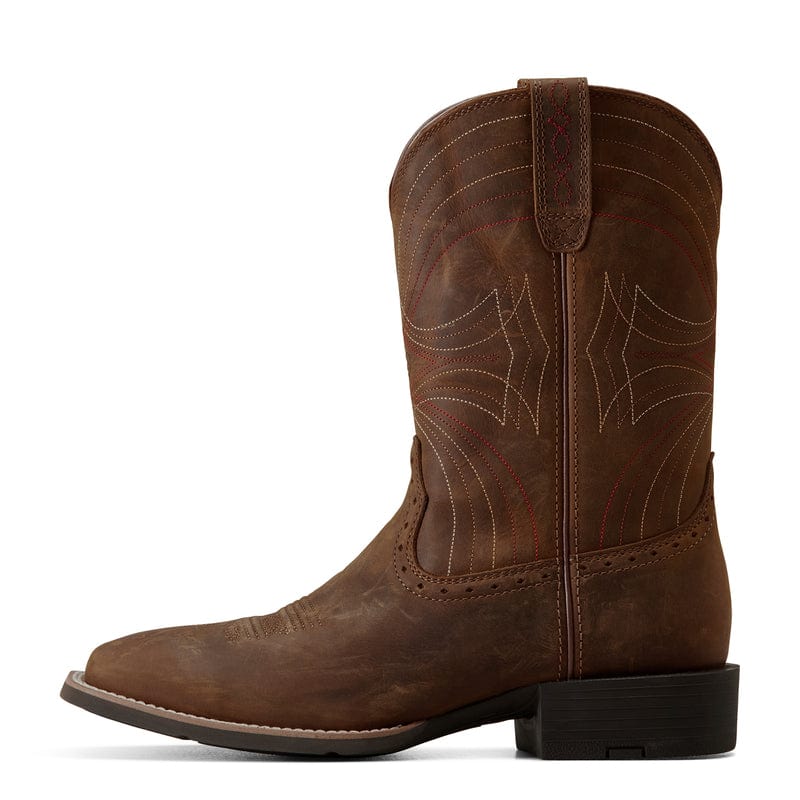 Ariat Men's Distressed Brown Sport Wide Square Toe Western Boots 10010963 - Image 2