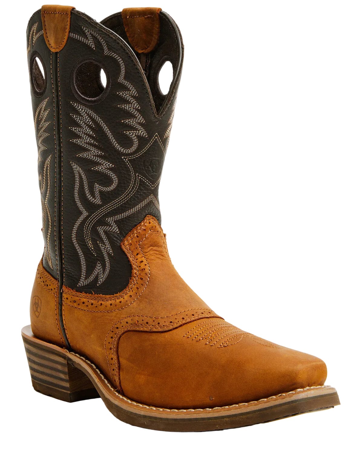 Ariat Men's Status Brown Heritage Roughstock Western Boot 10074219