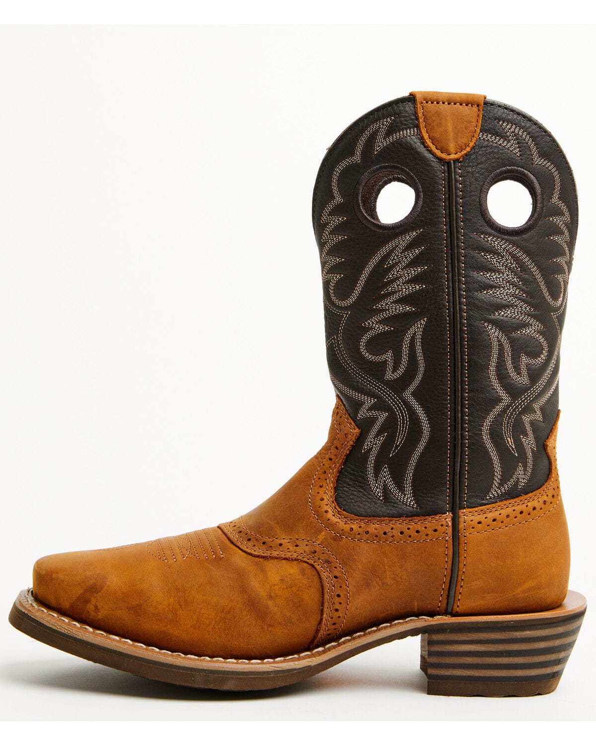 Ariat Men's Status Brown Heritage Roughstock Western Boot 10074219 - Image 3