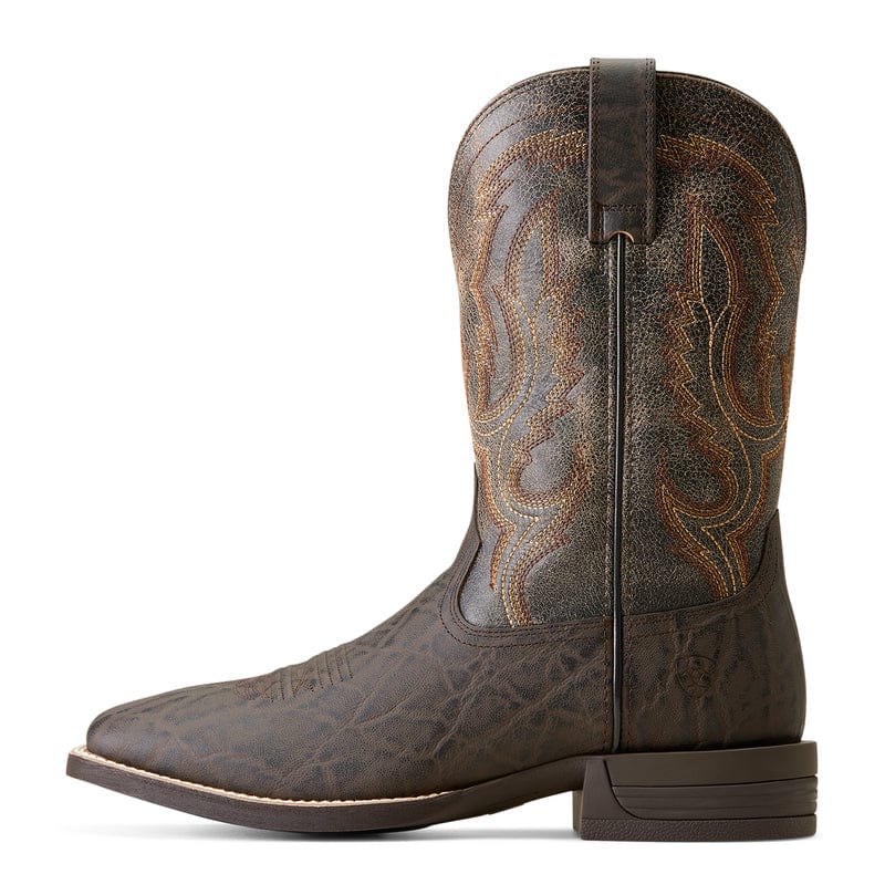 Ariat Men's Steadfast Chocolate Elephant Print-Crinkled Grey Western Boots 10046977 - Image 7