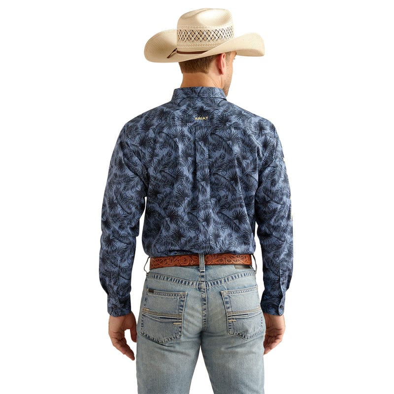 Ariat Men's Team Garett Blue Long Sleeve Button Down Classic Fit Shirt 10048393 - Image 4