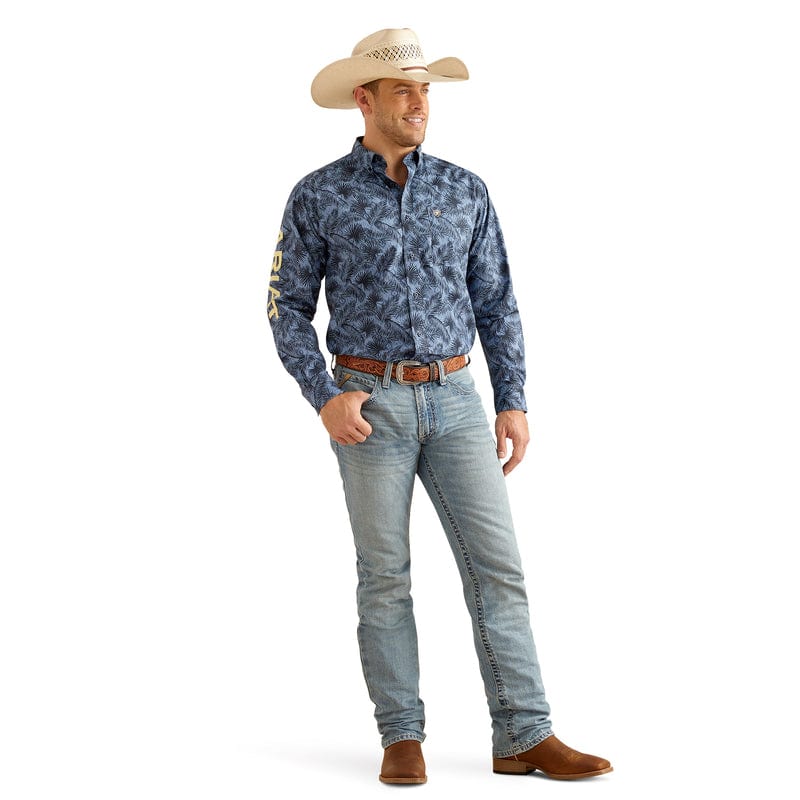 Ariat Men's Team Garett Blue Long Sleeve Button Down Classic Fit Shirt 10048393 - Image 5