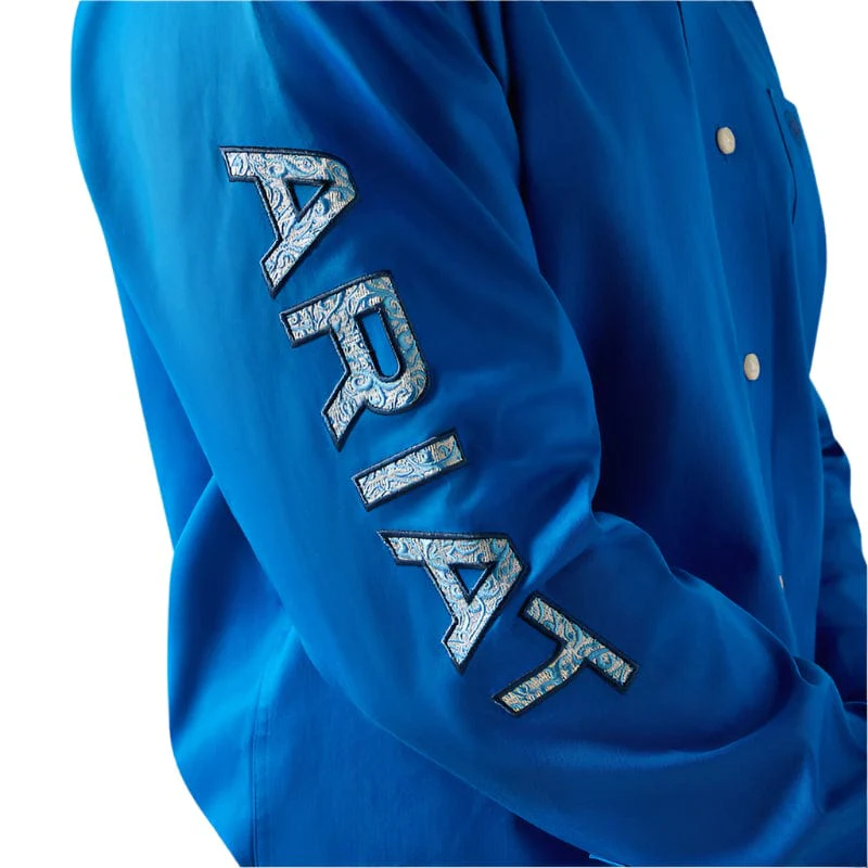 Ariat Men's Team Logo Blue Twill Classic Fit Shirt 10055237 - Image 5