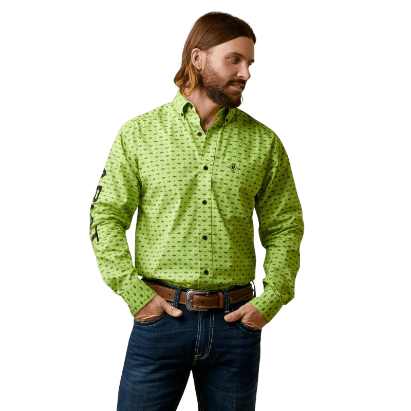 Ariat Men's Team Pruitt Green Classic Fit Shirt 10045065