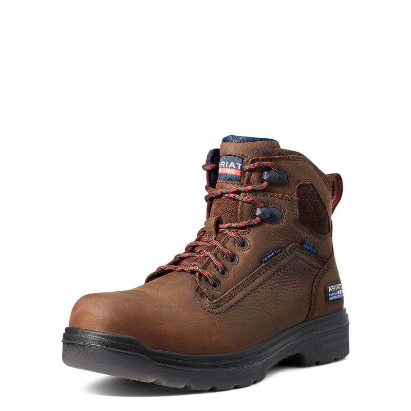 Ariat Men's Turbo Rich Brown Waterproof Carbon Toe Work Boots 10036739 - Image 2