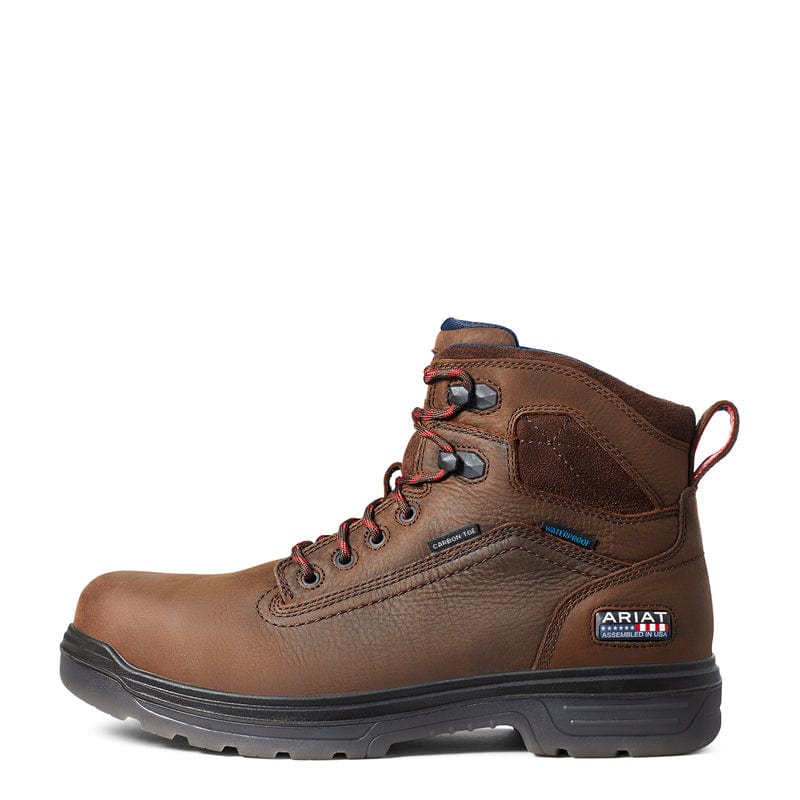 Ariat Men's Turbo Rich Brown Waterproof Carbon Toe Work Boots 10036739 - Image 3