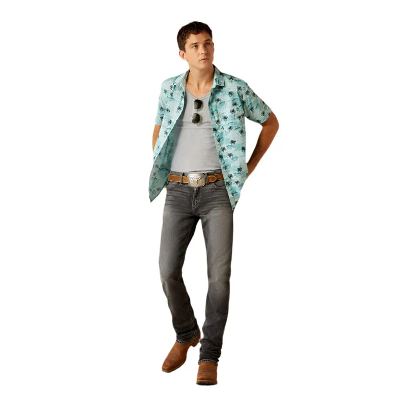 Ariat Men's Turquoise Maverick Modern Fit Shirt 10058983 - Image 3