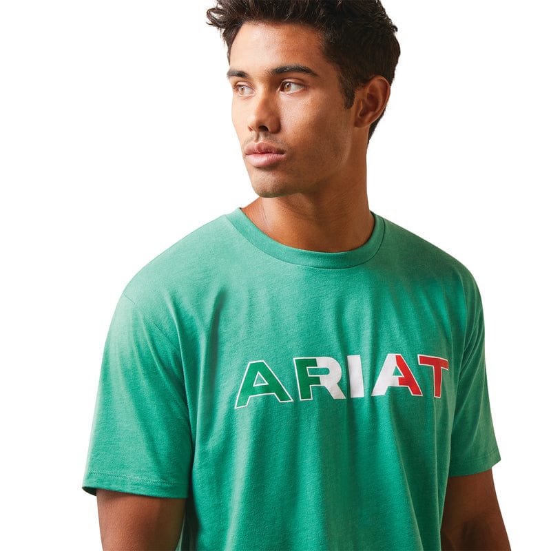 Ariat Men's Viva Mexico Green Short Sleeve T-Shirt 10043067 - Image 2