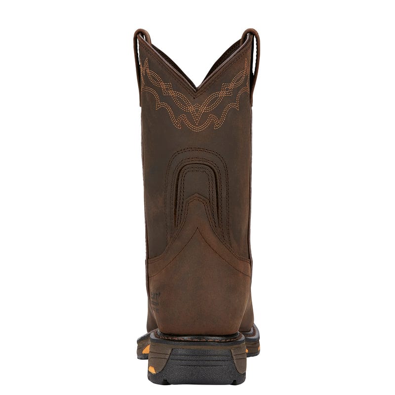 Ariat Men's Oily Distressed Brown WorkHog Waterproof Composite Toe Work Boots 10001200 - Image 5