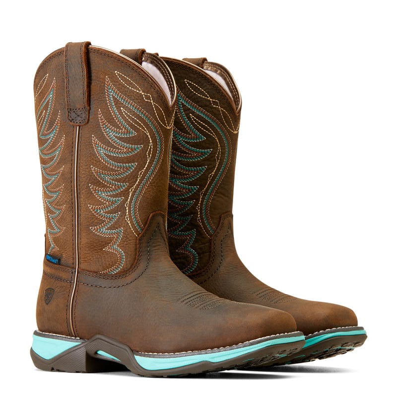 Ariat Women's Anthem Dark Roast Waterproof Square Toe Western Boot 10046862 - Image 6