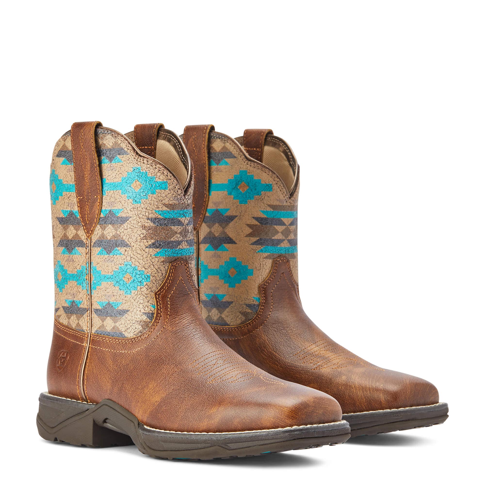 Ariat Women's Anthem Shortie Savanna Dry Taupe Western Boots 10042576 - Image 6