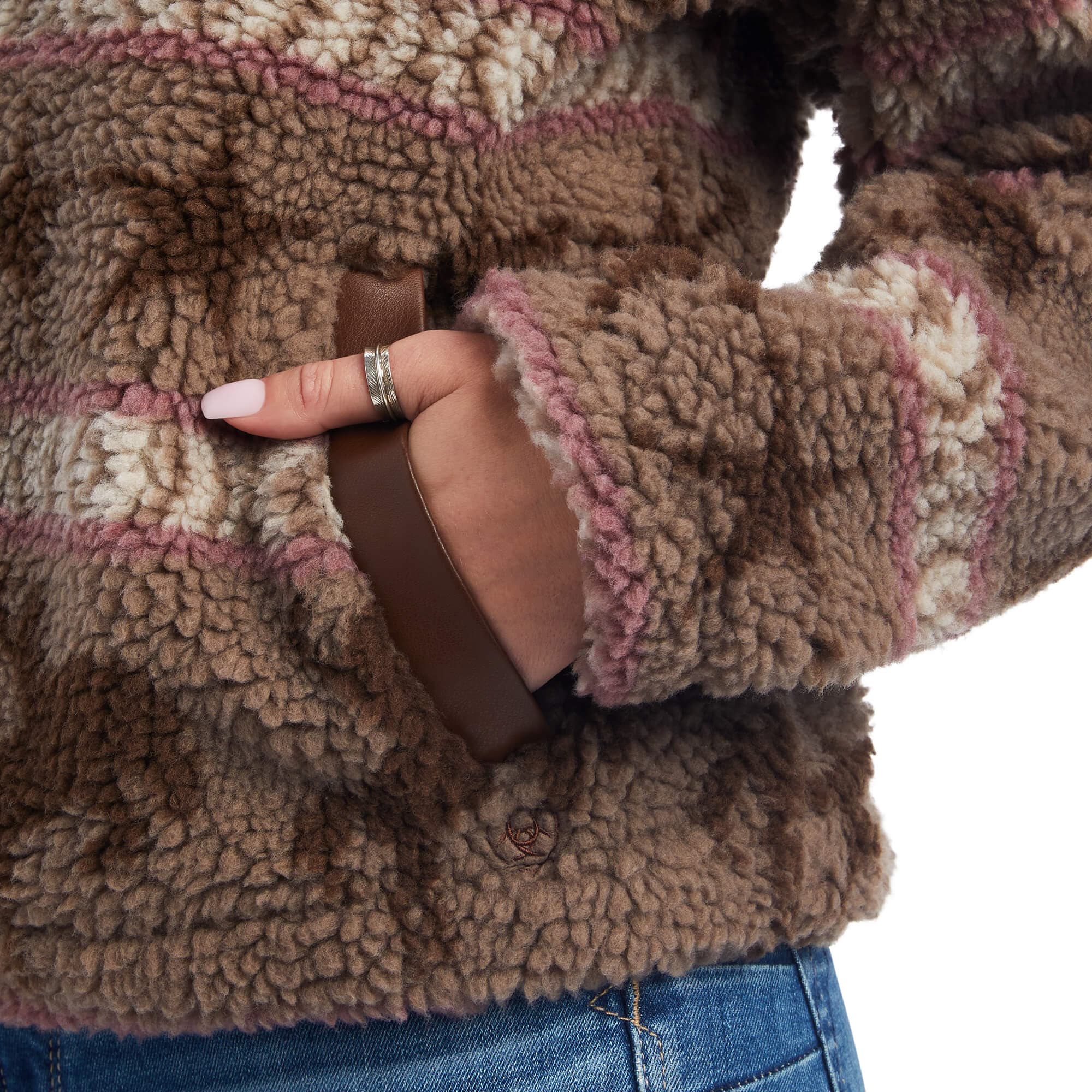 Ariat Women's Bandit Sherpa Fleece Jacket 10041667 - Image 3