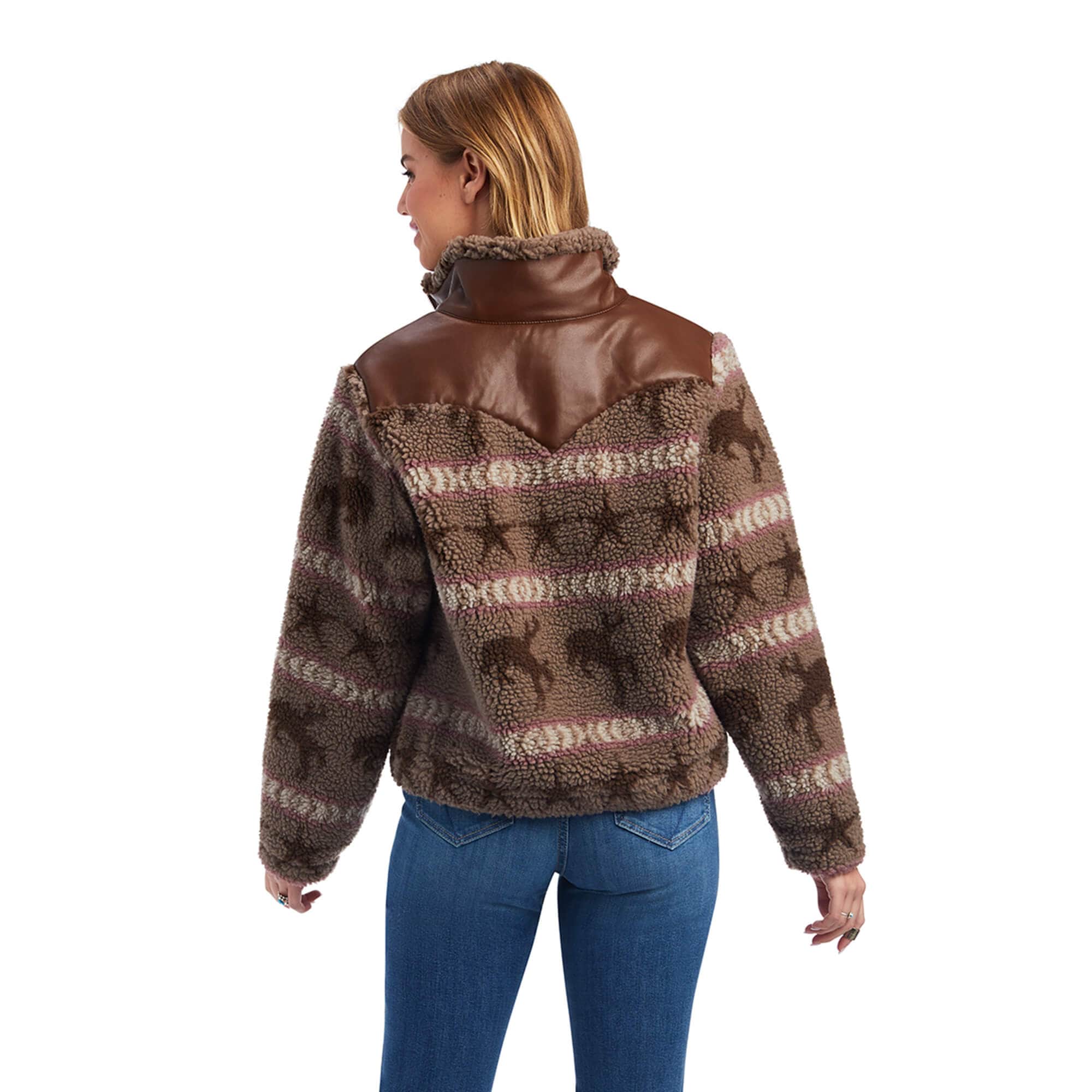 Ariat Women's Bandit Sherpa Fleece Jacket 10041667 - Image 4
