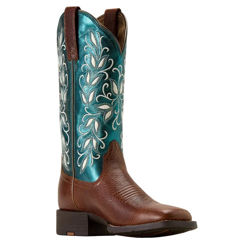 Ariat Women's Beasty Brown & Metallic Sea Round Up Western Boot 10074373