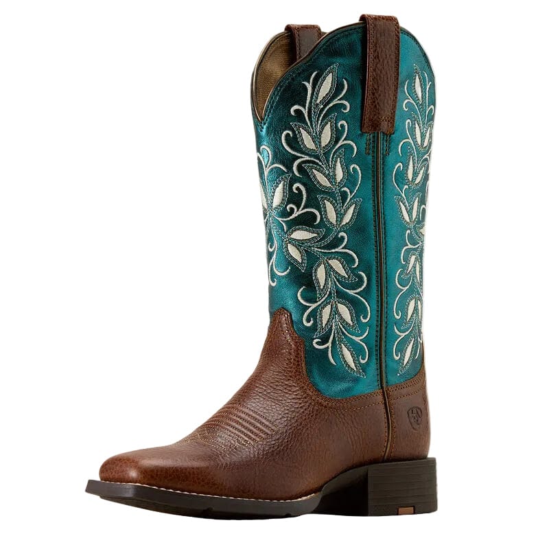 Ariat Women's Beasty Brown & Metallic Sea Round Up Western Boot 10074373 - Image 2