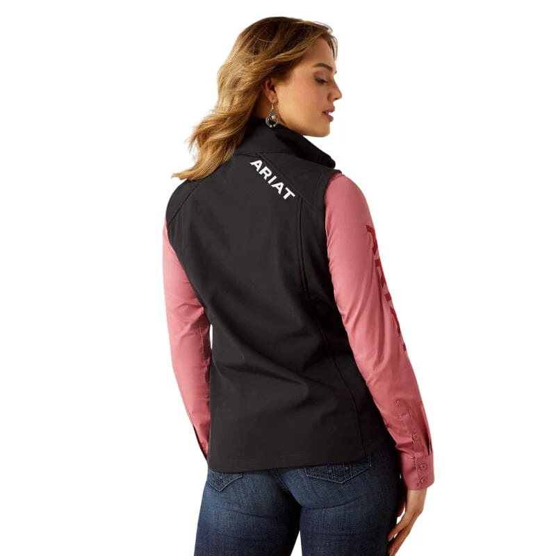 Ariat Women's Black Logo Softshell Vest 10062786 - Image 2